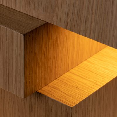 Cubes table lamp detail light on